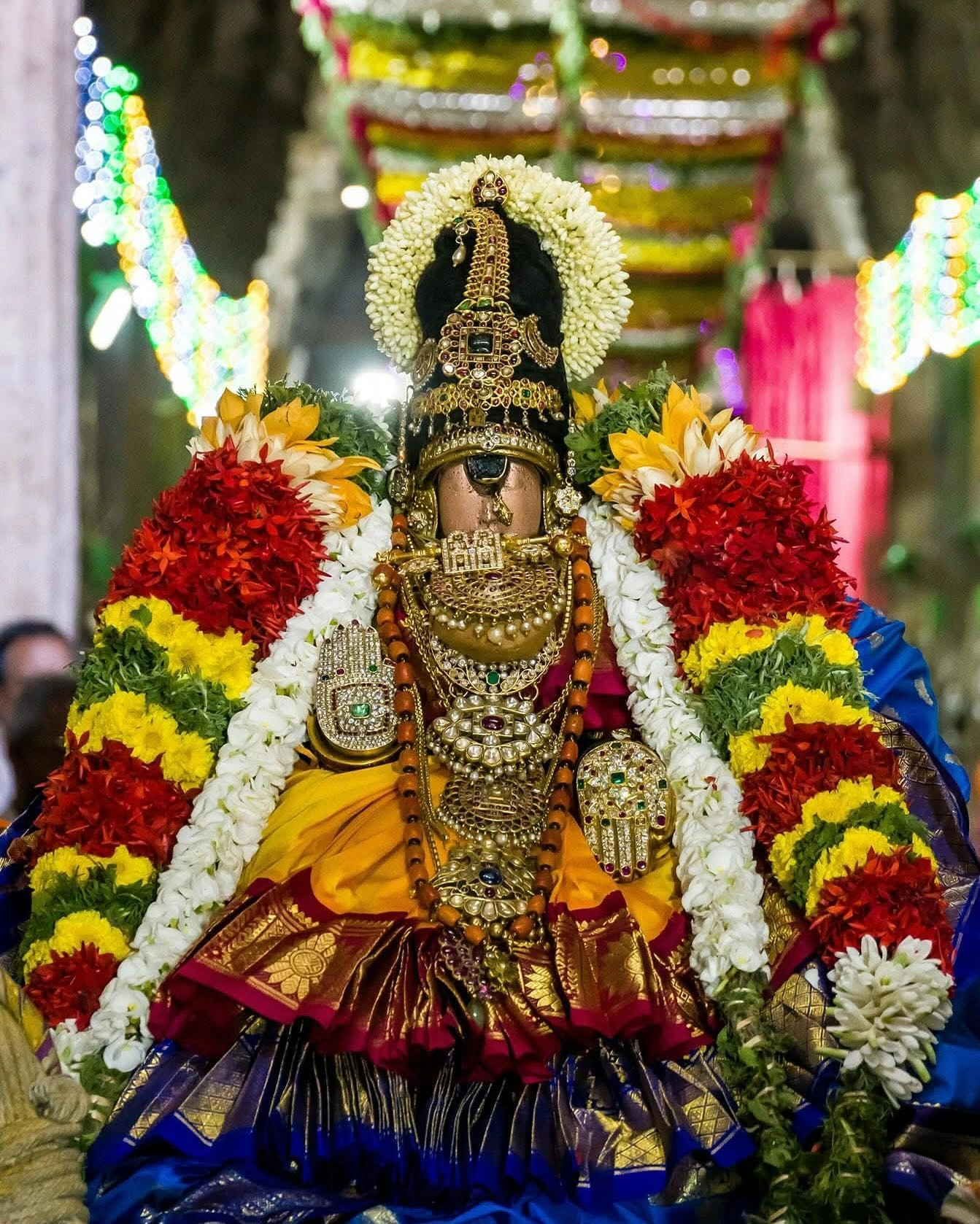 Srirangam temple gopuram and surroundings in Trichy